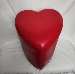 Red Heart-Shaped LARGE VALENTINE STOOL 18" Inches Tall 14" Inches Wide